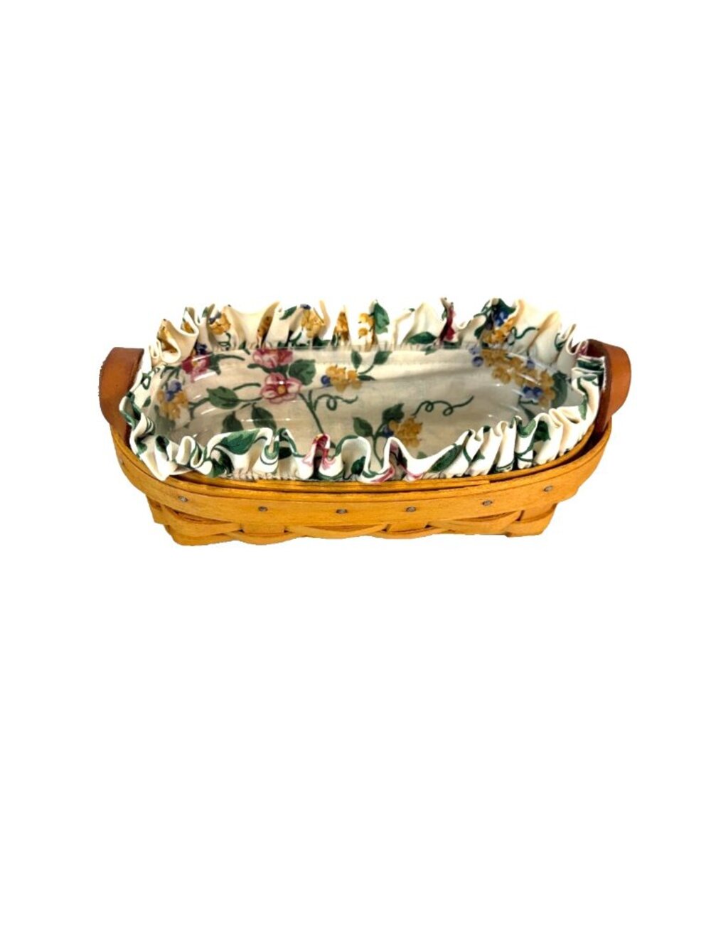 1999 Longaberger Lavender Basket w/Liner & Protector 8"L x 4"W x 2"H